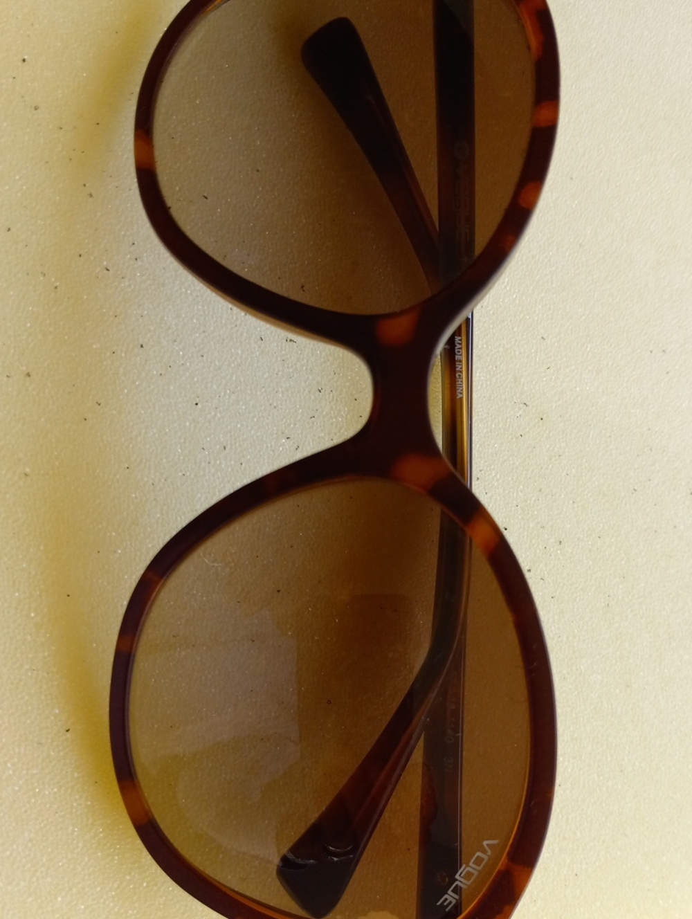 Vogue Tortoiseshell Round Sunglasses with Brown Lenses